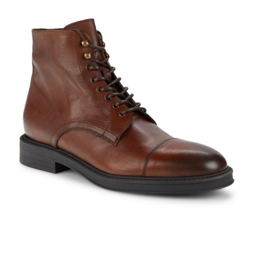 To Boot New York Laird Leather Boots in Tobacco Brown, Size 8 1/2-9 - Picture 2 of 9